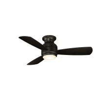 Para 44" 3 Blade Hugger Indoor AC Induction Ceiling Fan - Controller and Light Kit Included