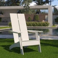 Modern All Weather 31" Wide Poly Resin Wood Adirondack Style Chair