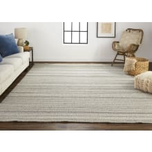 10' x 14' Cotton and Wool Hand Woven Solid Contemporary Area Rug From the Sahara Collection