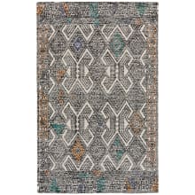 Belle 5' x 8' Wool Hand Tufted Geometric Rectangular Farmhouse Area Rug From the Brunei Collection