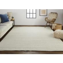 5' x 8' Cotton and Wool Hand Woven Solid Contemporary Area Rug From the Sahara Collection