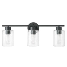 Lydia 3 Light 23" Wide Bathroom Vanity Light with Seeded Glass Shades