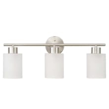 Lydia 3 Light 23" Wide Bathroom Vanity Light with Frosted Glass Shades