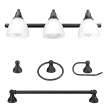 Almighty 3 Light 27 Inch Wide Vanity Light with Matching Bathroom Accessories
