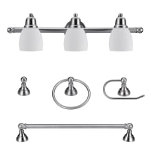 Almighty 3 Light 27 Inch Wide Vanity Light with Matching Bathroom Accessories