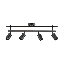 Ollie 4 Light 31" Wide Fixed Rail Linear Ceiling Fixture