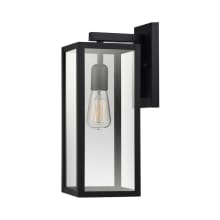 16" Tall Outdoor Wall Sconce with Clear Glass Shade