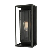 16" Tall Outdoor Wall Sconce with Patterned/Etched Glass Shade
