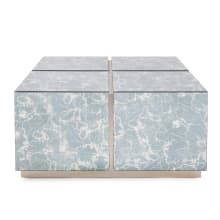 Kisser 33" Glass and Wood Accent Table