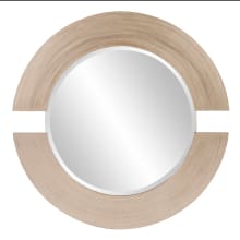 Orbit 38" Diameter Circular Wood Framed Bathroom Mirror