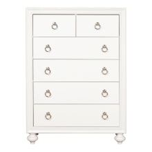 Quadrigarius 34" Wide 6 Drawer Rubberwood Dresser