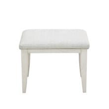 Quirine 22" Wide Rubberwood Framed Polyester Vanity Stool