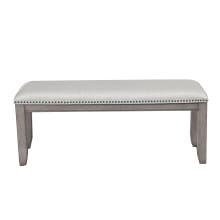 Prospect Hill 48-1/2" Wide Hardwood Framed Upholstered Bench with Nail Heads