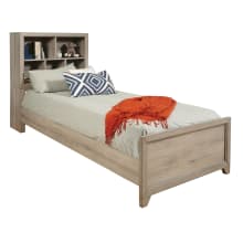 Adelice Twin Hardwood Panel Bed Frame - 90" Wide with Storage Headboard