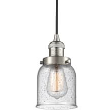 Mabel 5" Wide Mini Pendant with Clear Seedy Glass Shade