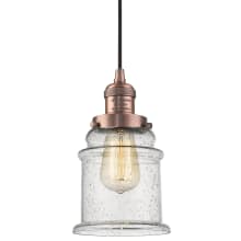 Louise 6" Wide Mini Pendant with Clear Seedy Glass Shade