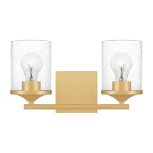 Della 2 Light 14" Wide Bathroom Vanity Light