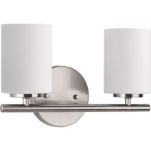 Lucy 2 Light 13" Wide Bathroom Vanity Light with Etched Glass Shades