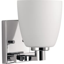 Zoey 7" Tall Bathroom Sconce with Etched Glass Shade