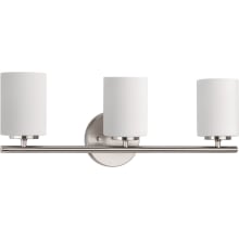 Lucy 3 Light 22" Wide Bathroom Vanity Light with Etched Glass Shades