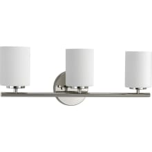 Lucy 3 Light 22" Wide Bathroom Vanity Light with Etched Glass Shades