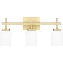 Lauralee 3 Light 22" Wide LED Vanity Light with Frosted Glass Shades