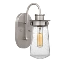 York Single Light 4-3/4" Wide Bathroom Sconce with Seeded Glass Shade