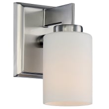 Preble 1 Light 6" Wide Bathroom Wall Sconce with Glass Cylinder Shade