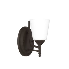 Wise 9" Tall Bathroom Sconce with Frosted Glass Shade