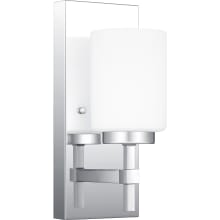 Lauralee 12" Tall LED Bathroom Sconce with Frosted Glass Shade