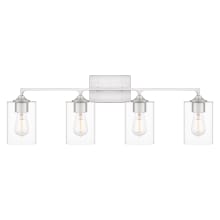 Usipetes 4 Light 34" Wide Vanity Light with Clear Glass Shades