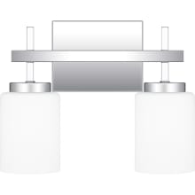 Lauralee 2 Light 13" Wide LED Vanity Light with Frosted Glass Shades