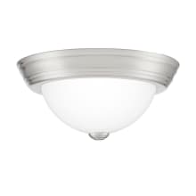 Hidalgo 11" Wide Flush Mount Bowl Ceiling Fixture with Frosted Glass Shade