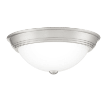 Hidalgo 3 Light 15" Wide Flush Mount Bowl Ceiling Fixture with Frosted Glass Shade