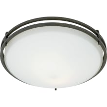 Midland 2 Light 13" Wide Flush Mount Ceiling Fixture with Etched Glass