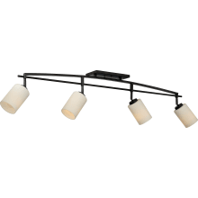 Preble 4 Light 44" Wide Track Lighting Kit with Glass Cylinder Shade
