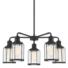 Duplin 5 Light 25" Wide Chandelier with Clear Glass Shades