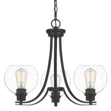 Gentry 3 Light 22" Wide Chandelier with Seedy Glass Shades