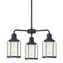 Duplin 3 Light 20" Wide Chandelier with Clear Glass Shades
