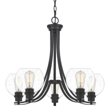 Gentry 5 Light 27" Wide Chandelier with Seedy Glass Shades