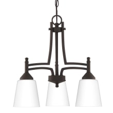 Wise 3 Light 18" Wide Chandelier with Frosted Glass Shades