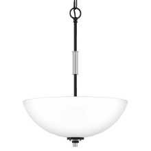 Stafford 3 Light 16" Wide Pendant with Frosted Glass Shade