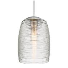 Gilliam Single Light 9" Wide Pendant with Seedy Glass Shade