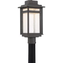 Jewell LED 18.75" Tall Outdoor Post Light with Seedy Clear Glass
