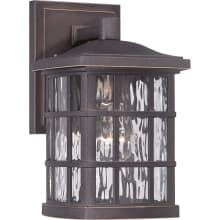 Cambria 1 Light 11" Tall Outdoor Wall Sconce with Clear Water Glass