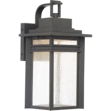 Jewell LED 8" Wide Tall Outdoor Lantern Wall Sconce with Seedy Clear Glass