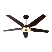 Pathfinder 52" 5 Blade Smart LED Indoor Ceiling Fan with Remote Control