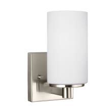 Hamel Single Light 5" Wide Bathroom Sconce with Etched White Shade