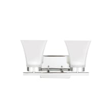 Altona 2 Light 13" Wide LED Vanity Light with Satin Etched Shade