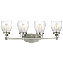 Will 4 Light 29" Wide Vanity Light with Seeded Glass Shades